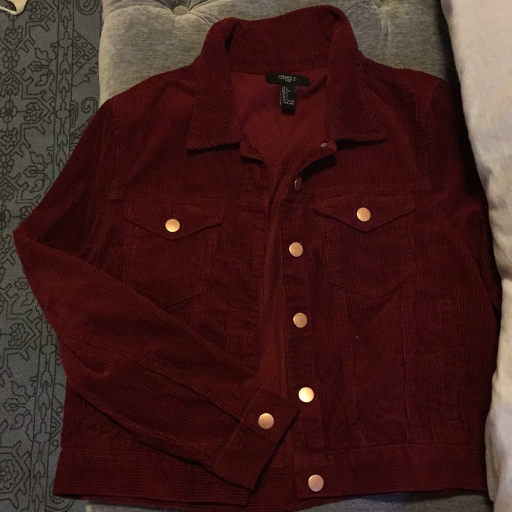 Women’s Red Corduroy Jacket. Never Worn!